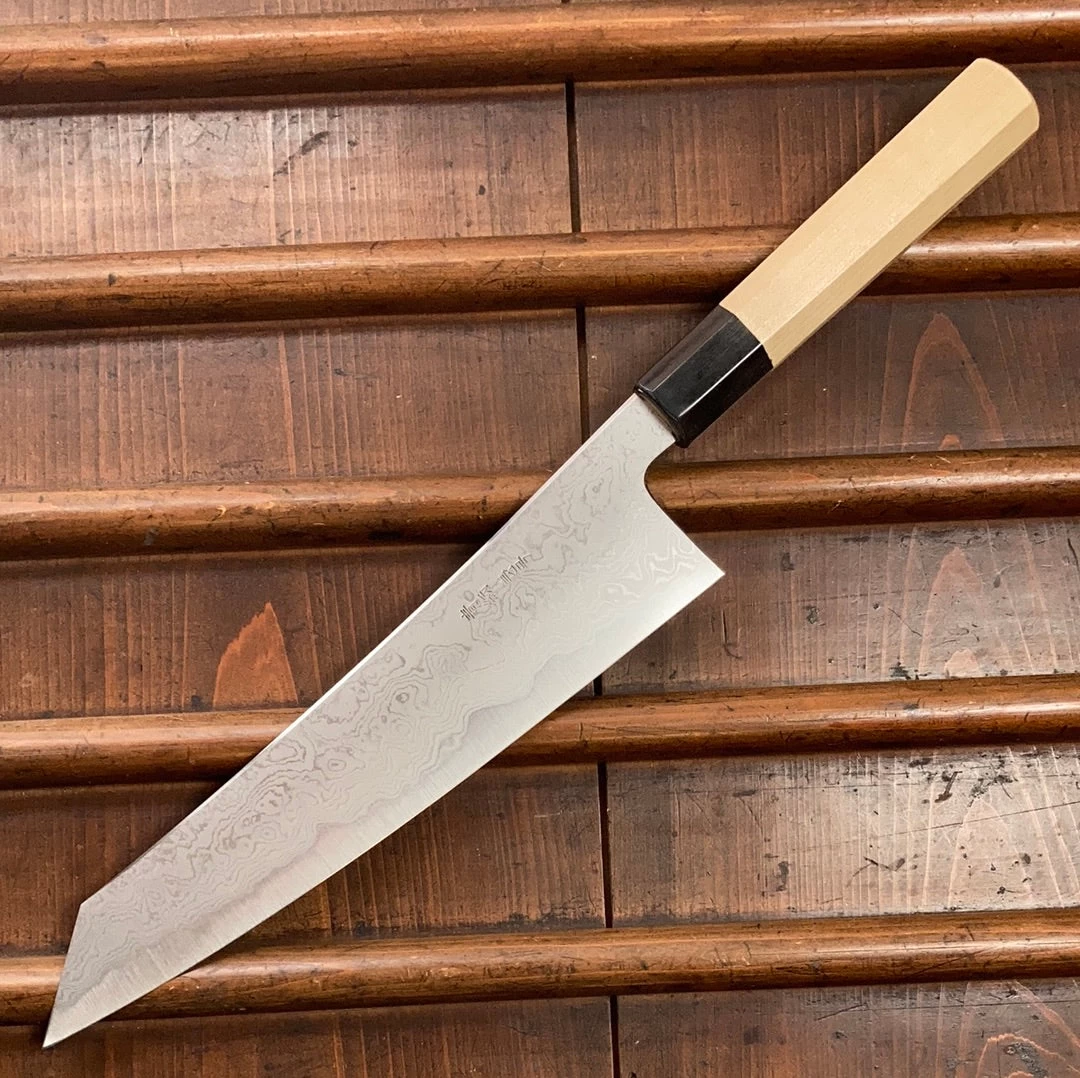Sakai Kikumori X Bernal Cutlery Sori 255mm Kiritsuke Gyuto Aogami 1 Suminagashi 4 Sakai Kikumori X Bernal Cutlery Sori 255mm Kiritsuke Gyuto Aogami 1 Suminagashi - Image 2