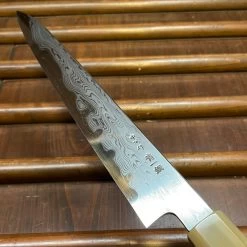 Nakagawa 240mm Sujihiki Aogami 1 Damascus Ebony White Buffalo Horn -Knife shop image f1e5a316 f351 47d1 9db8 72a1491a5046
