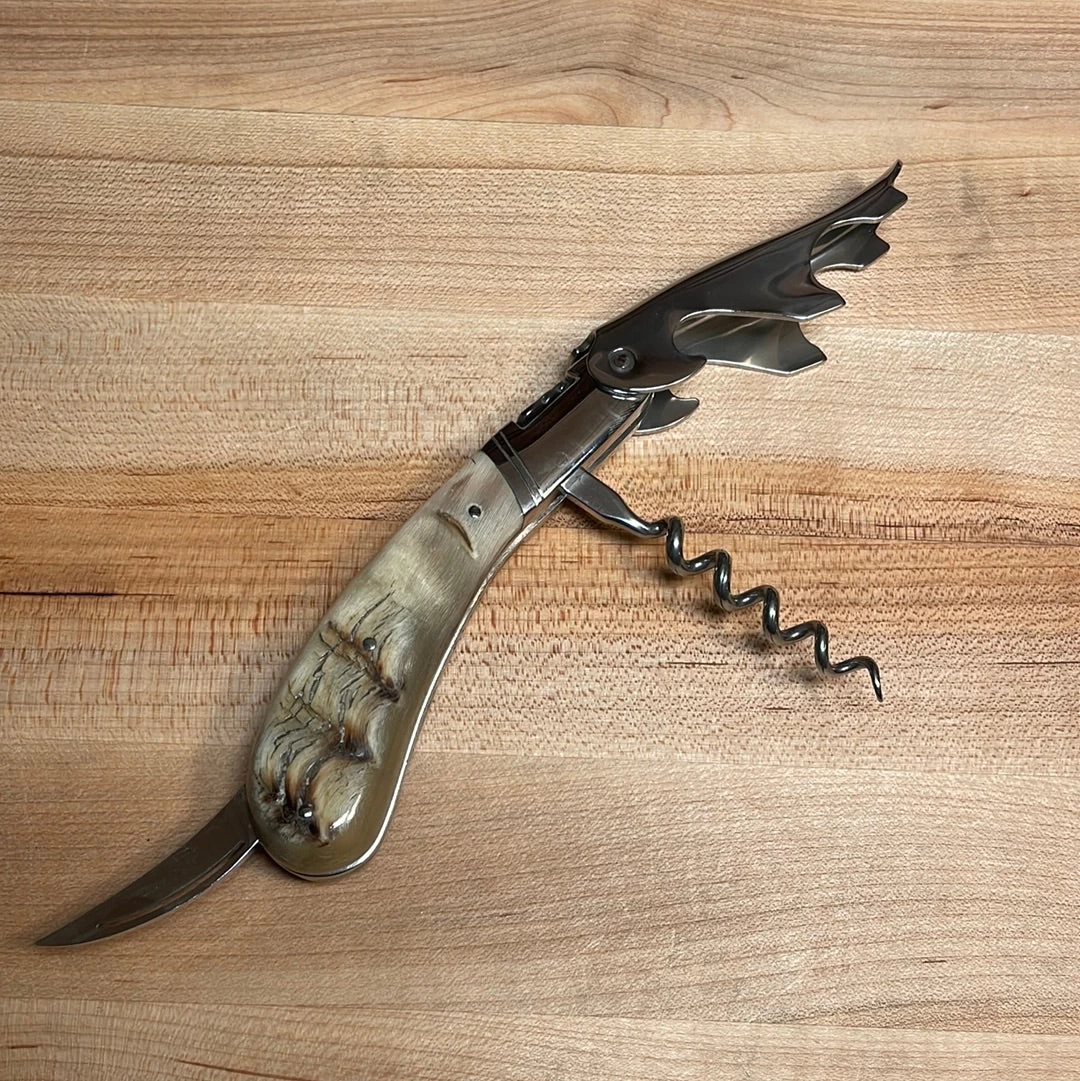 Fontenille Pataud Laguiole Magnum Sommelier Pocket Knife Ram Horn Tip 4 Fontenille Pataud Laguiole Magnum Sommelier Pocket Knife Ram Horn Tip - Image 2