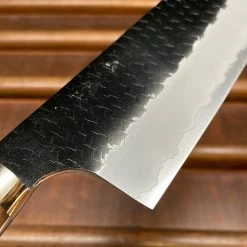 Nigara Hamono SG2 180mm Kiritsuke Nakiri Kurouchi Tsuchime Stabilized Maple Burl Western Handle -Knife shop image f33c1857 5470 41ab 84a4 3702423c437d