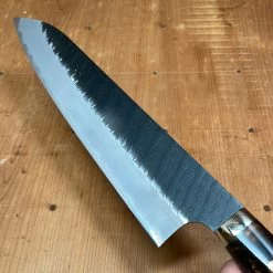 Nigara Hamono 240mm Gyuto SG2 Kurouchi Tsuchime Stabilized Maple Burl With Acrylic Western Handle -Knife shop image f42fa7db 4efe 419d aa28 cc3e55f068f2