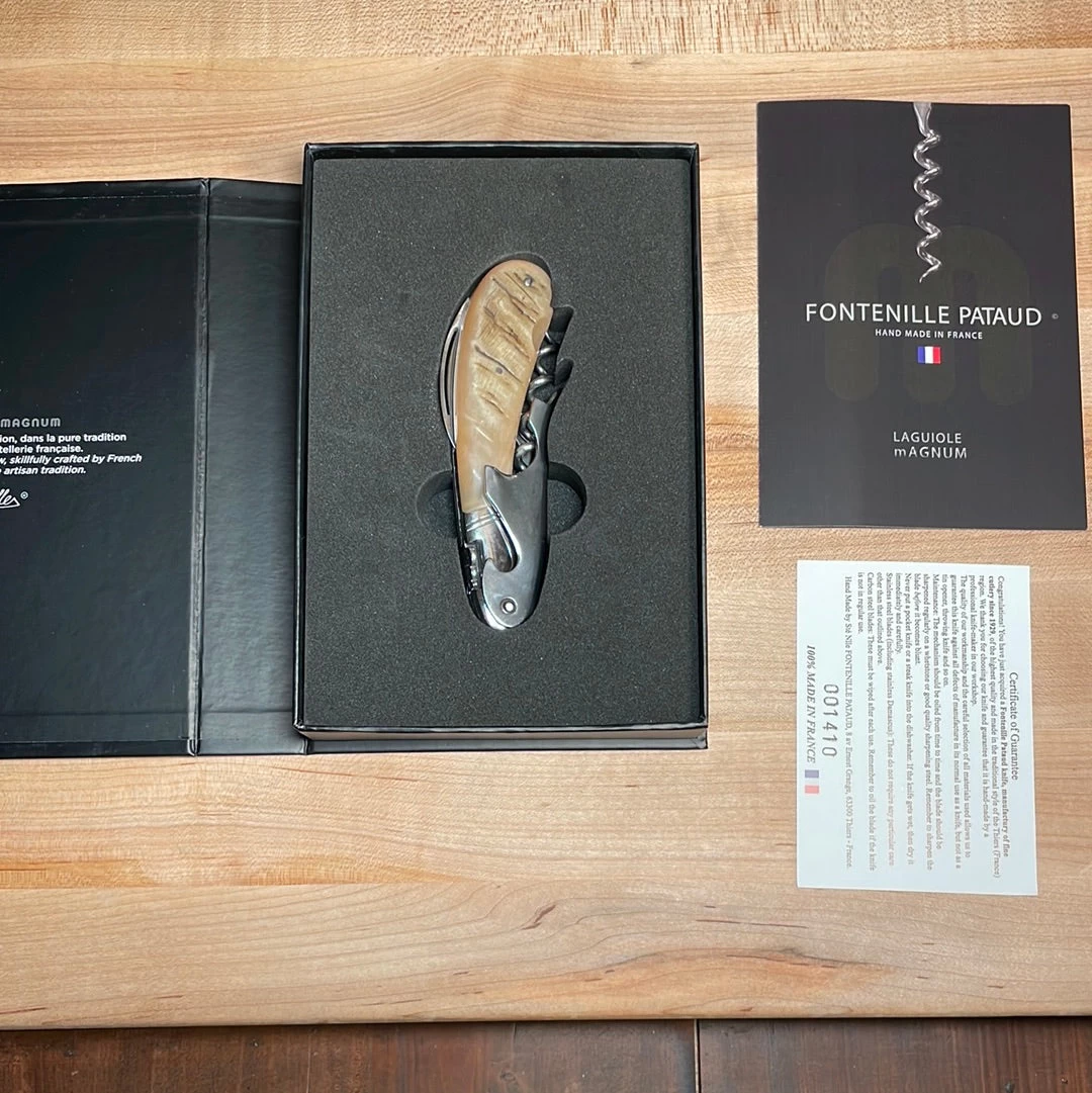 Fontenille Pataud Laguiole Magnum Sommelier Pocket Knife Ram Horn Tip 10 Fontenille Pataud Laguiole Magnum Sommelier Pocket Knife Ram Horn Tip - Image 8