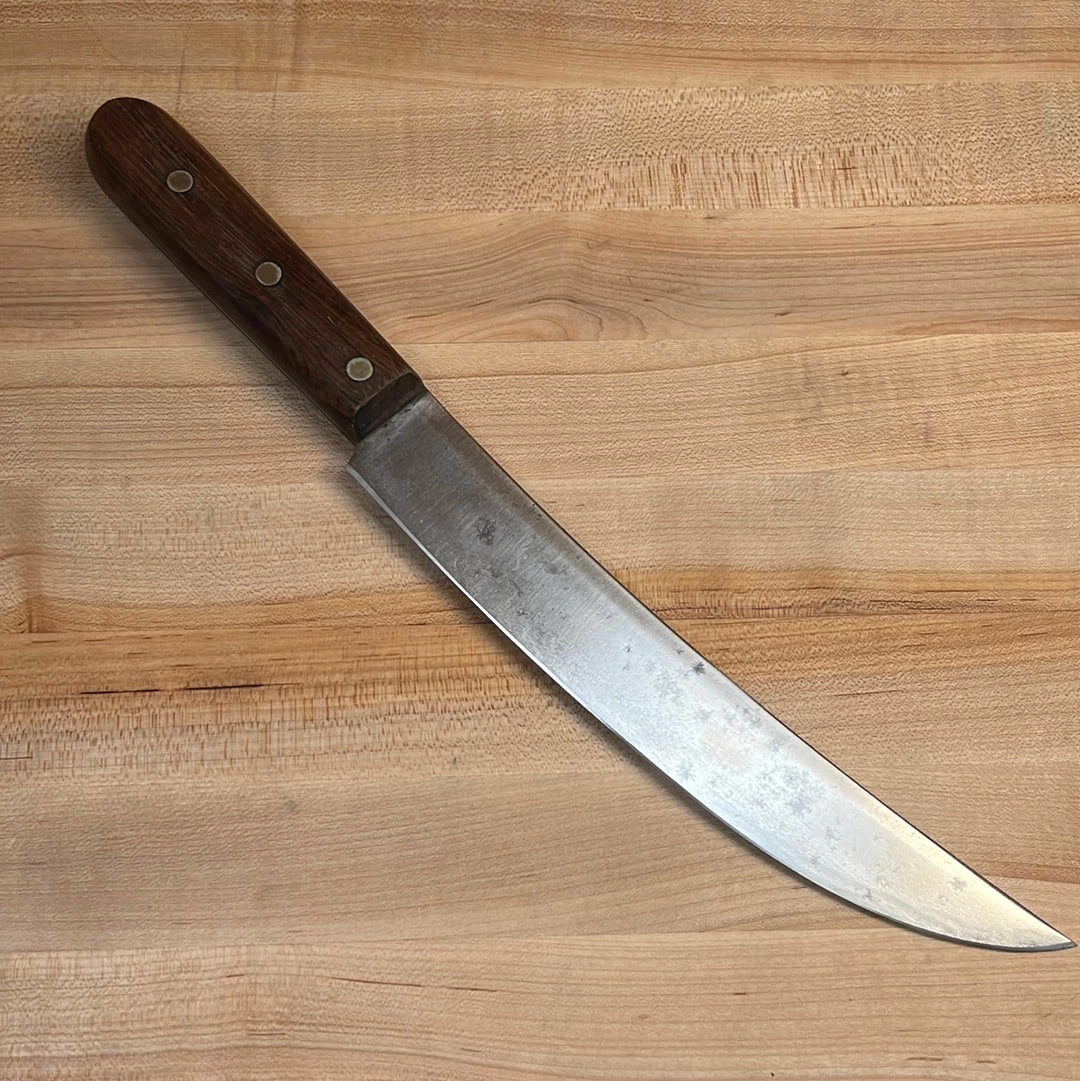 Vintage Dexter 10" Scimitar Carbon Steel Hollow Ground Rosewood 1950's-70's 4 Vintage Dexter 10" Scimitar Carbon Steel Hollow Ground Rosewood 1950's-70's - Image 2