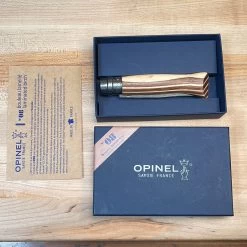 Opinel No.08 Laminated Birch Edition Knives - Brown -Knife shop image fe3046e2 b623 4b52 9c45 23d2d2c32948
