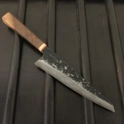 Blenheim Forge 220mm Gyuto Iron Clad Aogami Super Walnut & Copper