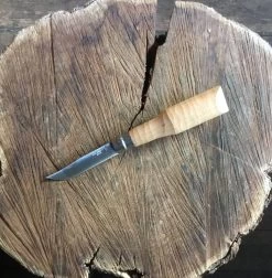 Opinel #8 Raw Handle Folding Knife For Whittling Stainless