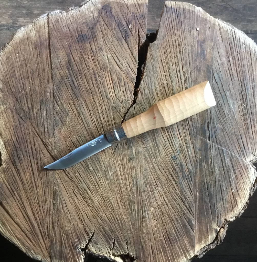 Opinel #8 Raw Handle Folding Knife For Whittling Stainless 3 Opinel #8 Raw Handle Folding Knife For Whittling Stainless