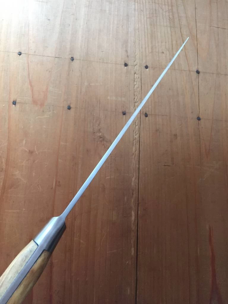 K Sabatier Authentique 9" Chef Carbon Steel Olive 4 K Sabatier Authentique 9" Chef Carbon Steel Olive - Image 2