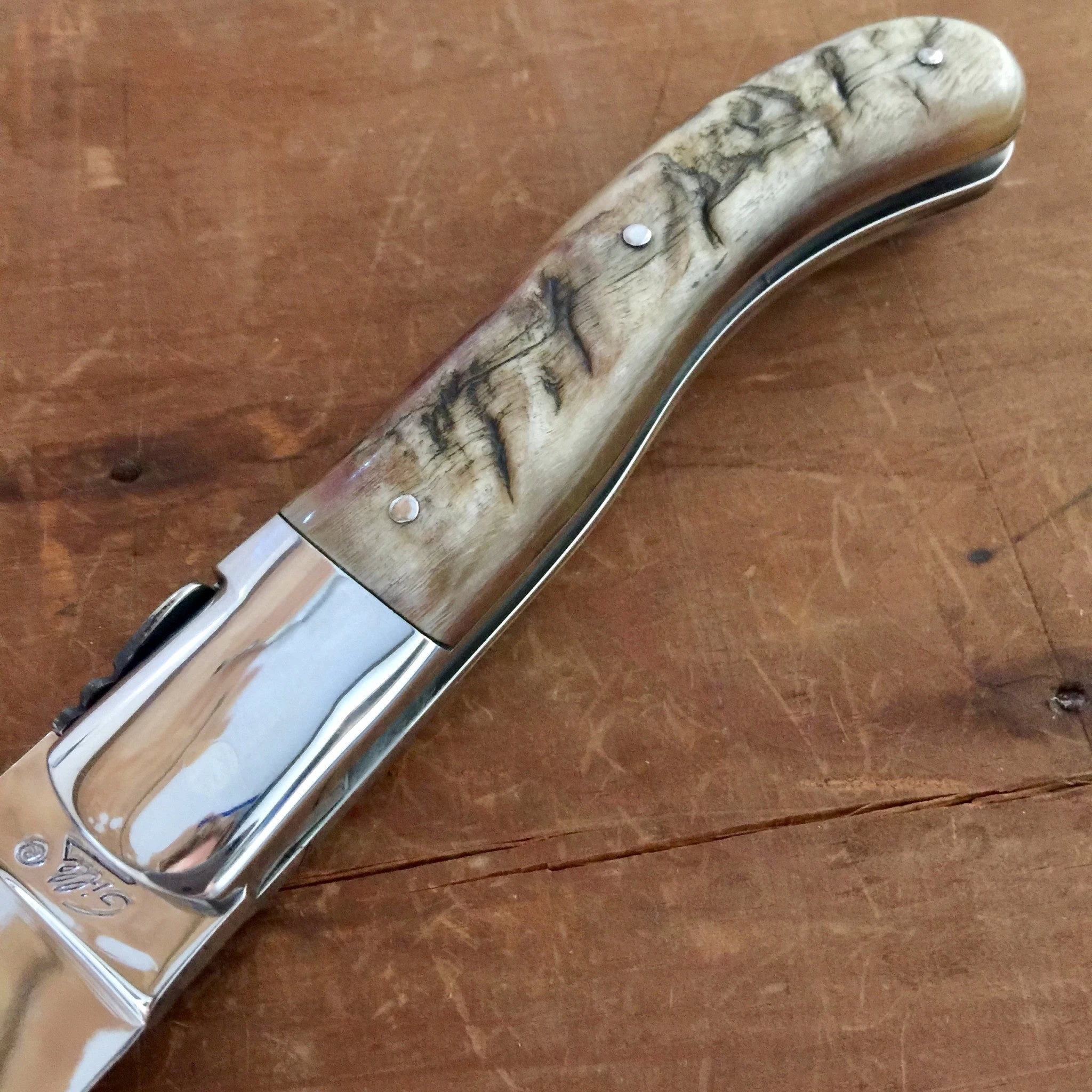 Fontenille Pataud Laguiole Sport 13cm Pocket Knife Ram Horn Lockback 7 Fontenille Pataud Laguiole Sport 13cm Pocket Knife Ram Horn Lockback - Image 5