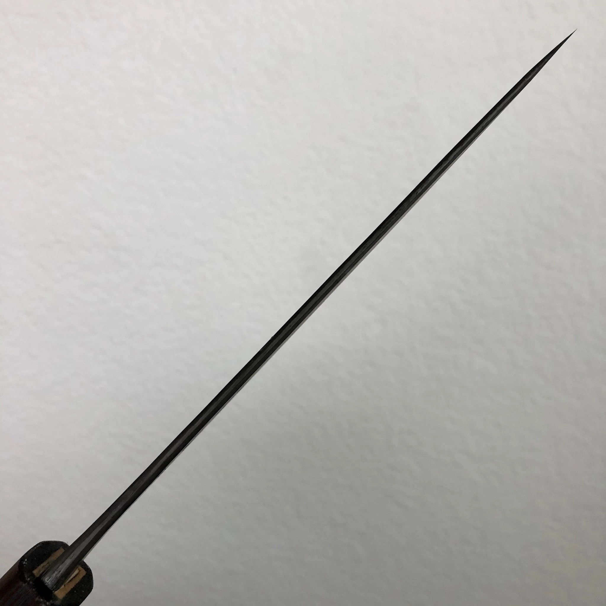 Tagai Sanjo 135mm Petty Stainless Clad Shirogami 2 Oak And Wenge Handle 8 Tagai Sanjo 135mm Petty Stainless Clad Shirogami 2 Oak And Wenge Handle - Image 6