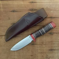 Pallares Drop Point 12cm Fixed Blade N. 3 Carbon Stacked Leather Handle With Sheath -Knife shop unadjustednonraw thumb ad