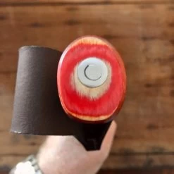 Pallares Drop Point 12cm Fixed Blade N. 3 Carbon Stacked Leather Handle With Sheath -Knife shop unadjustednonraw thumb af